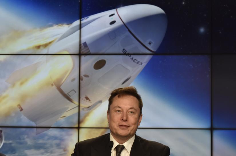 SpaceX founder and chief engineer Elon Musk attends a post-launch news conference to discuss the SpaceX Crew Dragon astronaut capsule in-flight abort test at the Kennedy Space Center in Cape Canaveral, Florida, U.S. January 19, 2020. REUTERS