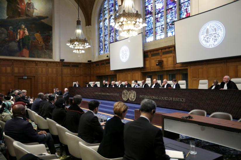 General view of the court during the ruling in a case filed by Gambia against Myanmar alleging genocide against the minority Muslim Rohingya population, at the International Court of Justice (ICJ) in The Hague, Netherlands January 23, 2020. REUTERS