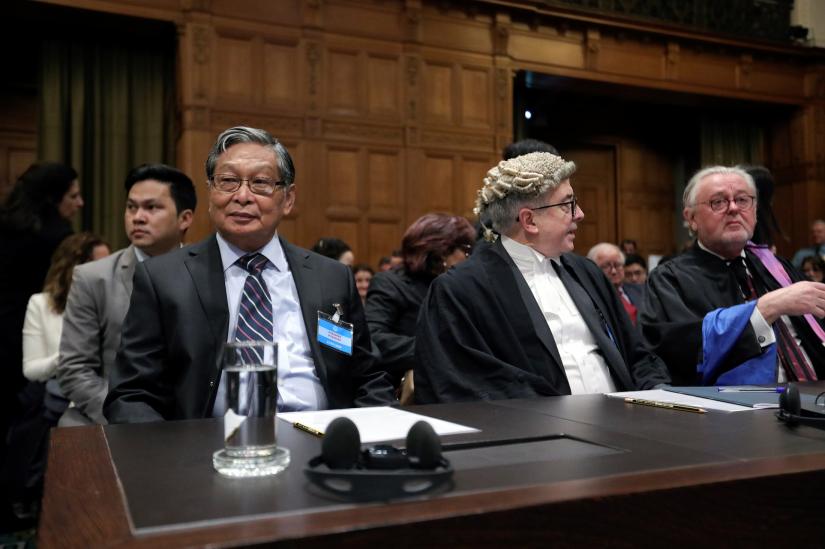 Minister for the Office of the State Counsellor of Myanmar, Kyaw Tint Swe, attends the ruling in a case filed by Gambia against Myanmar alleging genocide against the minority Muslim Rohingya population, at the International Court of Justice (ICJ) in The Hague, Netherlands January 23, 2020. REUTERS
