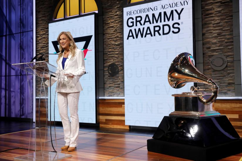 FILE PHOTO: The Recording Academy CEO Deborah Dugan announces nominations for the 2020 Grammy Awards at a news conference in Manhattan, New York, U.S. November 20, 2019. REUTERS