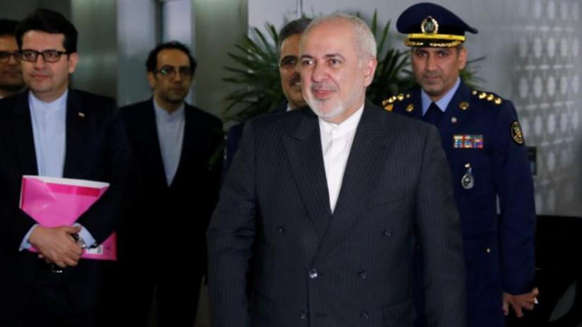 FILE PHOTO - Iranian Foreign Minister Javad Zarif arrives at the airport in New Delhi, India, Jan 14, 2020. REUTERS
