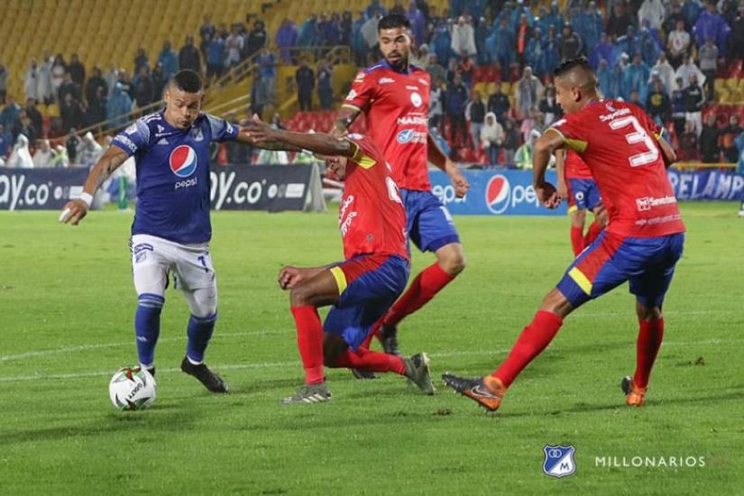 The video assistant referee system debuted in the Colombian championship match between Millonarios and Deportivo Pasto on Jan 26, 2020. MILLONARIOS FC/FACEBOOK