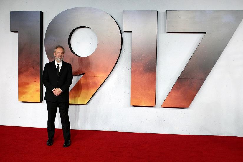FILE PHOTO: Director Sam Mendes poses at the world premiere of the film `1917` in London, Britain, Dec 4, 2019. REUTERS