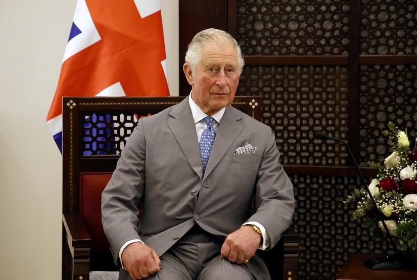 Britain`s Prince Charles reacts as he meets with Palestinian President Mahmoud Abbas (not pictured) during a visit in Bethlehem in the Israeli-occupied West Bank Jan 24, 2020. Hazem Bader/Pool via REUTERS