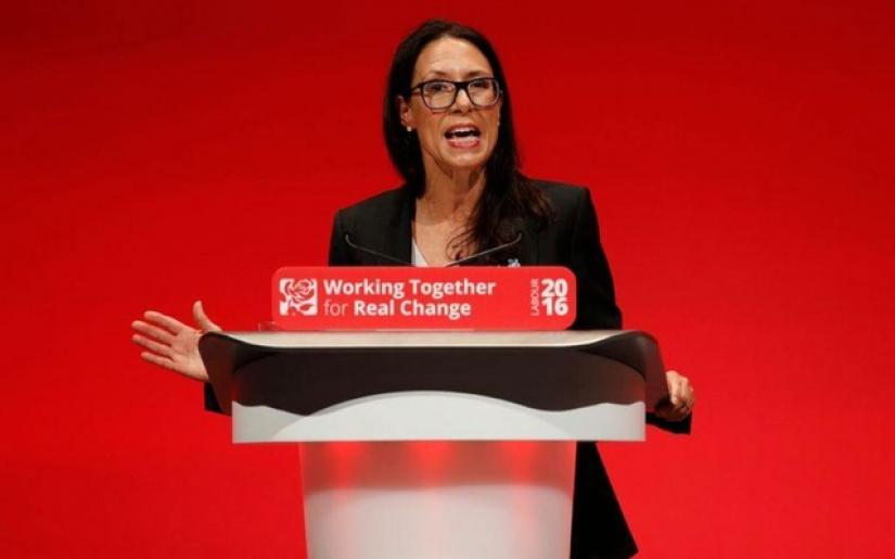 FILE PHOTO: Britain`s shadow Secretary of State for Work and Pensions, Debbie Abrahams, speaks during the second day of the Labour Party conference in Liverpool, Britain, Sep 26, 2016. REUTERS