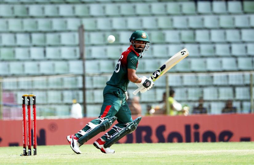 Bangladesh opener Liton Kumar Das plays a shot against Zimbabwe during their first ODI at Sylhet on Sunday BCB