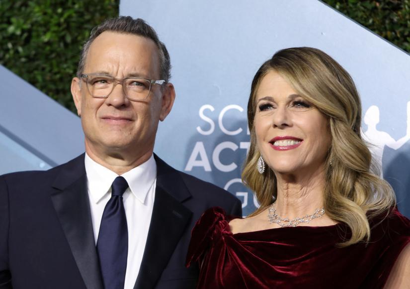 FILE PHOTO: 26th Screen Actors Guild Awards - Arrivals - Los Angeles, California, U.S., January 19, 2020 - Tom Hanks and Rita Wilson. REUTERS