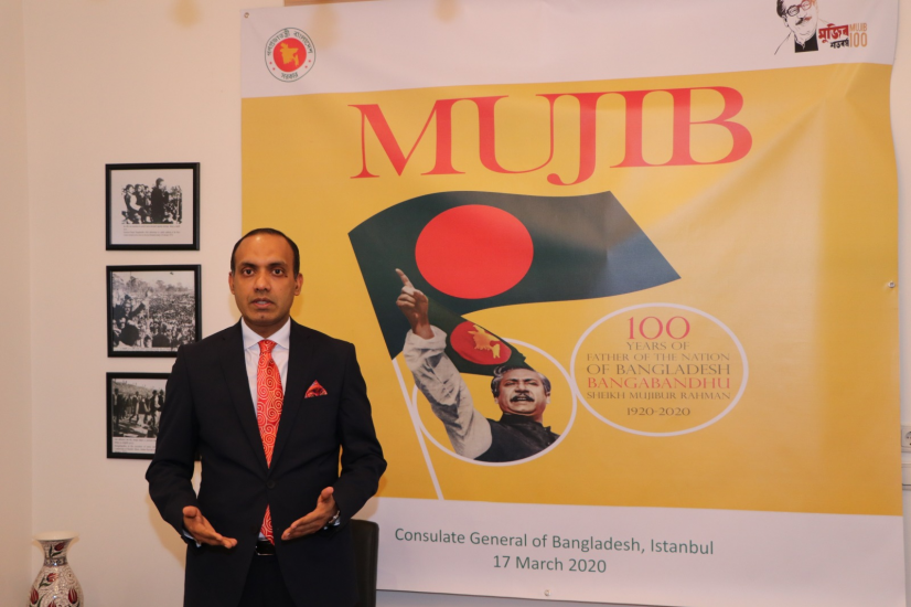 In an interactive discussion, Consul General Mohammad Monirul Islam highlighted the unparalleled commitments and contributions of Bangabandhu in the evolution of sovereign independent Bangladesh in 1971.
